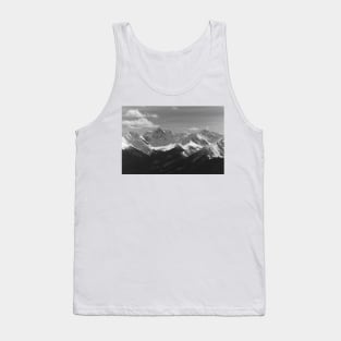 The Rocky Mountains in black and white Tank Top